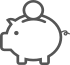 Piggy bank icon